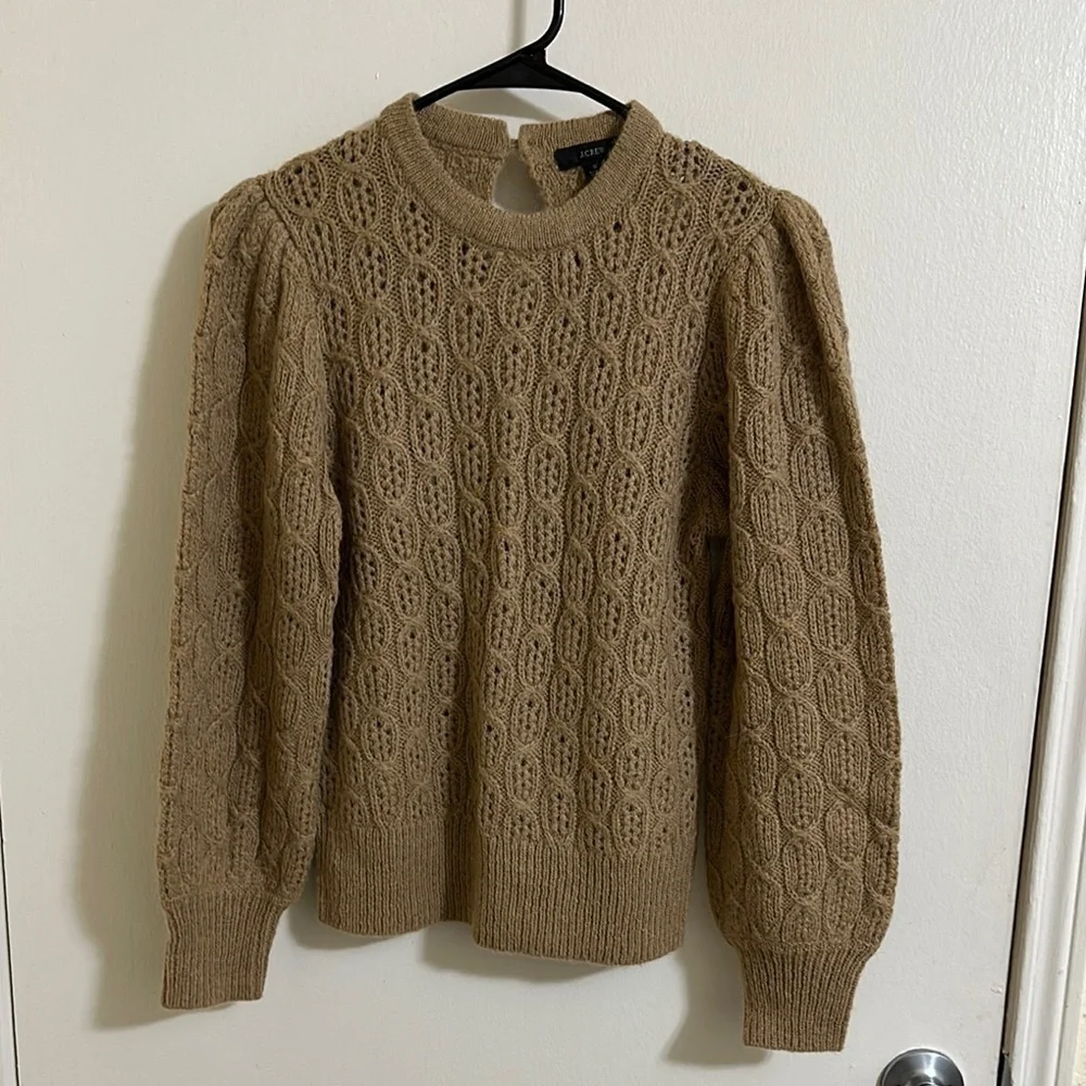 EUC J. Crew Camel Knit Alpaca Sweater Small